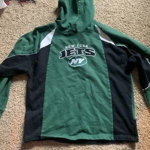 NFL Reebok, men’s green hoodie, size L, New York Jets, 60% cotton/40% polyester